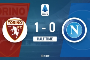 Hiệp 1 - Sanabria ghi bàn, Vlasic bỏ lỡ cơ hội ngon ăn, Napoli tạm dẫn Turin 0-1.