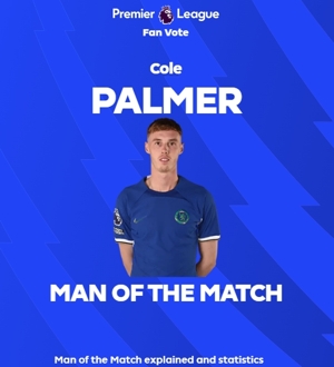 Quan chức Ngoại hạng Anh: Palmer được chọn là cầu thủ xuất sắc nhất trận Chelsea 2-2 Brentford